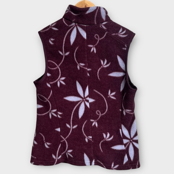 Vintage Patagonia Women’s Synchilla Vest Floral Medium Purple Made in USA - Picture 2 of 6